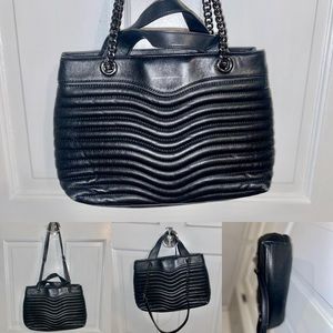 Rebecca Minkoff Black leather shoulder chain bag